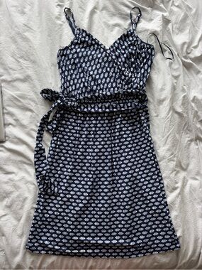 Tart Navy and White Printed Dress